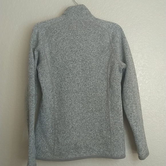 Patagonia women's better sweater 1/2 zip grey embroidery sz M - Picture 7 of 7